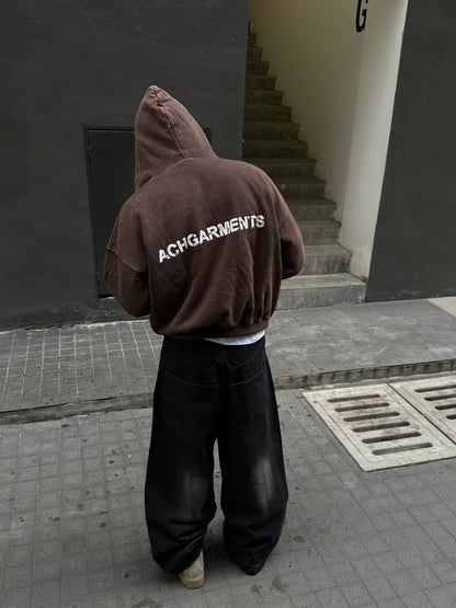 Hoodie zipper & Tee brown Lips