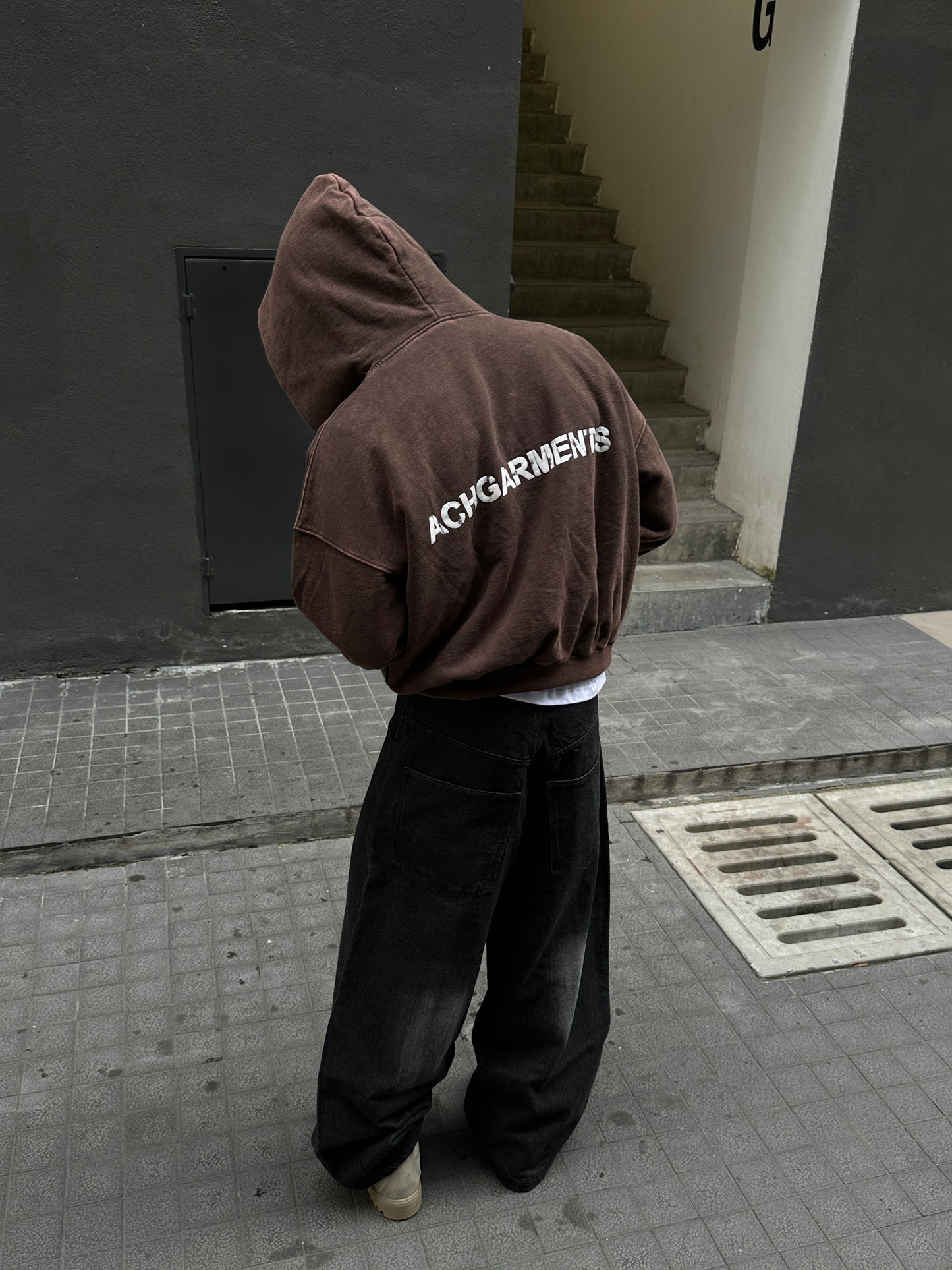 Hoodie zipper & Tee brown Lips