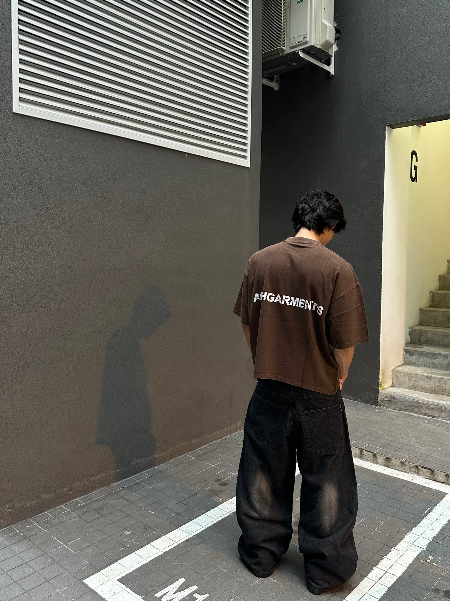 Hoodie zipper & Tee brown Lips