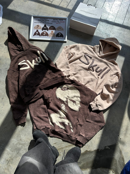 HOODIE SKULL (BROWN) ACHGARMENTS