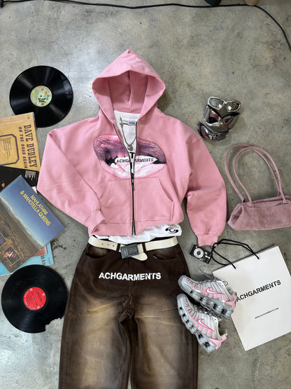 HOODIE DOUBLE ZIPPER LIPS